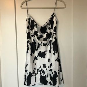 Cow Print Slip Dress